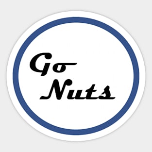 GO NUTS LOGO Sticker